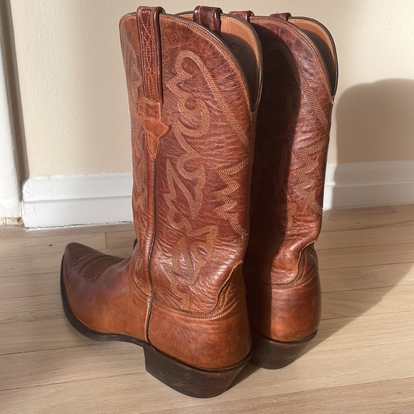 Lucchese Men’s 10.5 Cowboy Boots in warm light brown color -Western boots - Picture 6 of 8